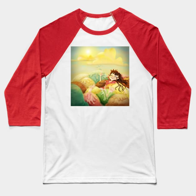 Ice Cream Swimming Baseball T-Shirt by AlineSantAnna